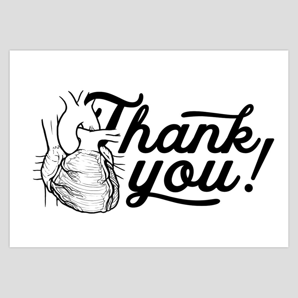 Thank You! Anatomic Heart (10 card pack)